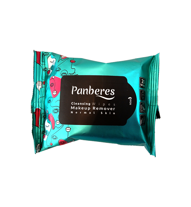 دستمال مرطوب پاک کننده آرایش پوست نرمال پنبه ریز 25 برگ