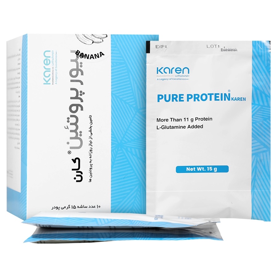 پیور پروتئین ساشه 15 گرم کارن موزی 10عدد