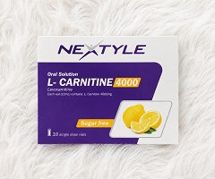 ال کارنیتین 1000 ویال خوراکی با طعم لیمو نکستایل 10عدد